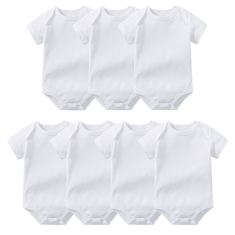 Baby Clothing Factory Shop - 7枚組 厚手 100%綿 新生児 ベビーボディスーツ インファントル