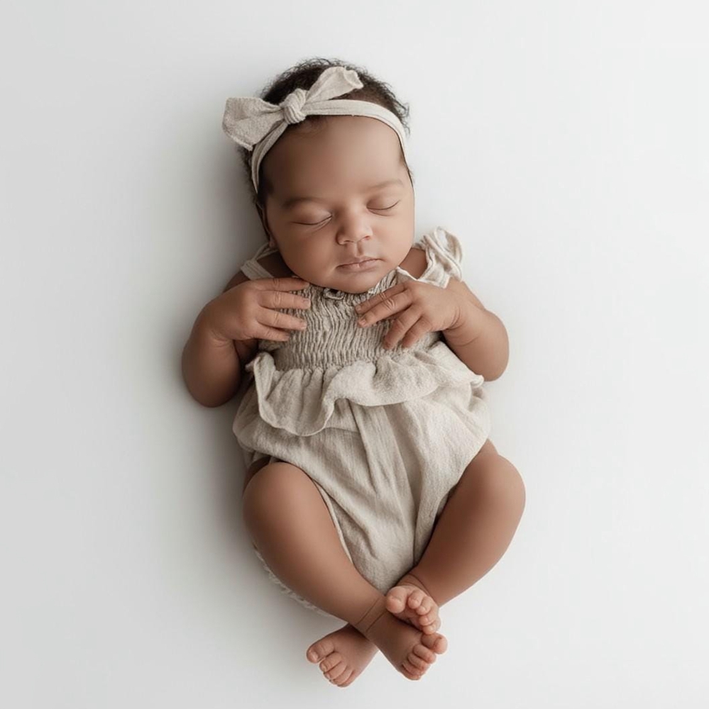 Baby Clothing Accessories - 新生児写真撮影用小道具女の赤ちゃん黄色リネンコットンオフショルダーフリルタイストラップロンパースソフト幼児写真撮影衣装