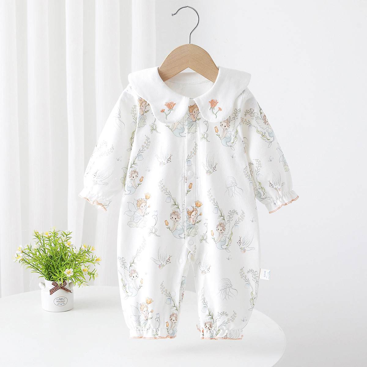 Baby Clothing High Quality - 2026年春の新作ベビー服、新生児から24ヶ月までの乳幼児に適した高品質コットン製ベビー服、襟付きジャンプスーツ