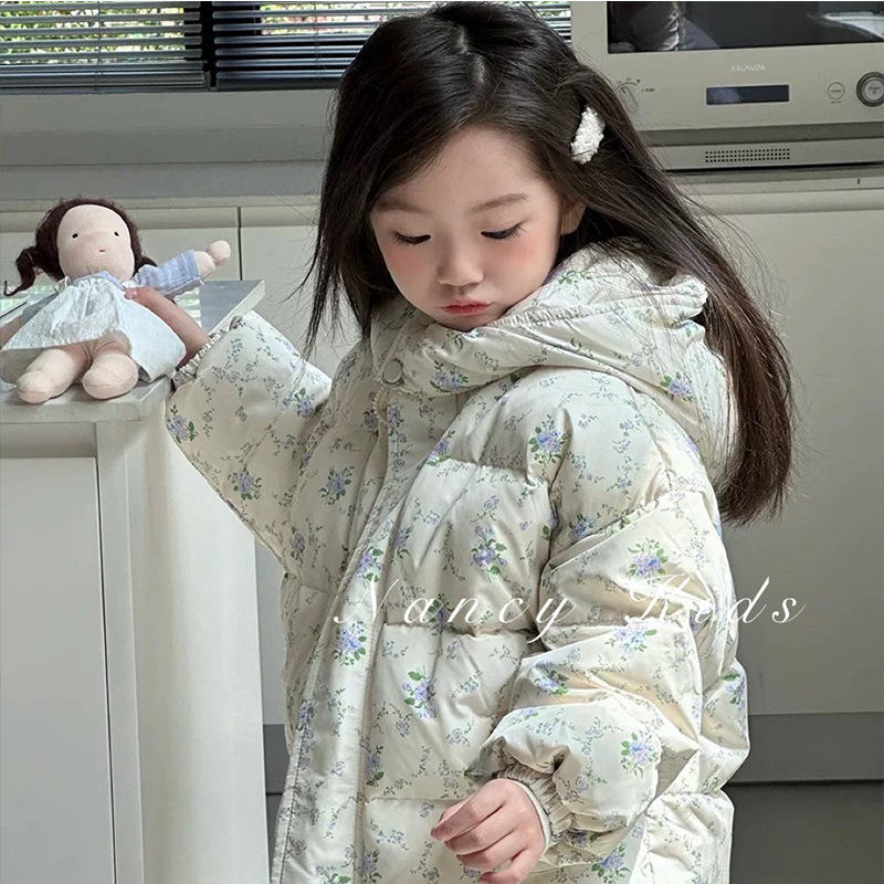 Baby Clothing Zipper - 新しい子供用ジャケット、コットン製衣料、花柄のファッショナブルな子供用ベビートップスジャケット、厚手の子供用コットン衣料