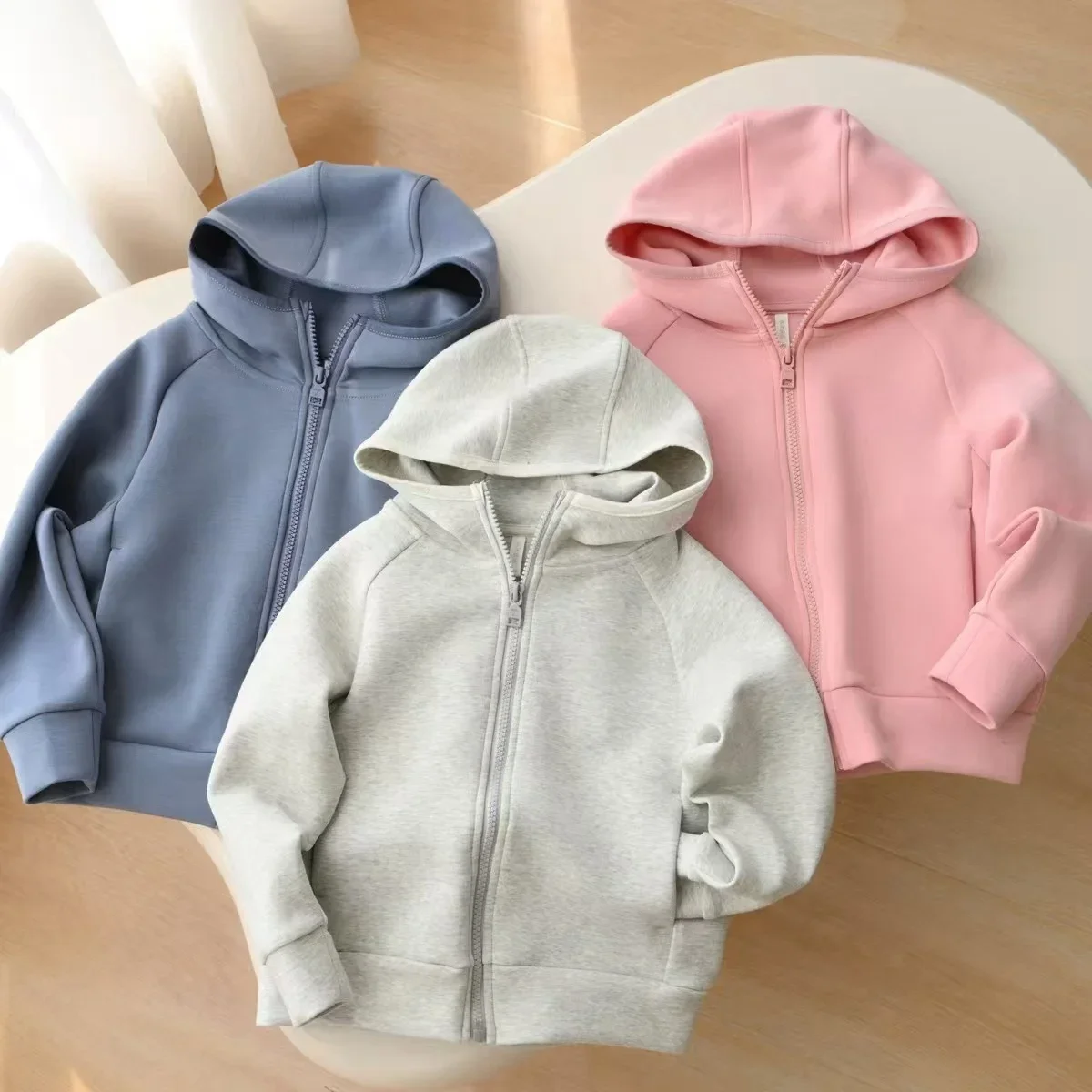 Baby Clothing Zipper - ボーイズフード付きスウェットシャツジャケットジッパーカジュアルカーディガンスポーツウェアトップ子供ティーンエイジャー春秋服ベビー