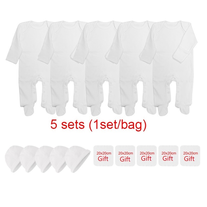 Baby Clothing Factory Shop - 新生児用ベビー服5点セット ロンパース ボンネット スリープスーツ ジャンプスーツ グロイングワンピース