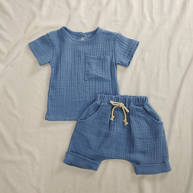 赤ちゃん用コットンTシャツ,夏服セット,トップスとショーツ, - Baby Clothing Organic のレビューと価格