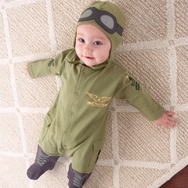 2 個セット卸売小型ベビーロンパースボンネット航空パイロット - Baby Clothing Factory Shop のレビューと価格