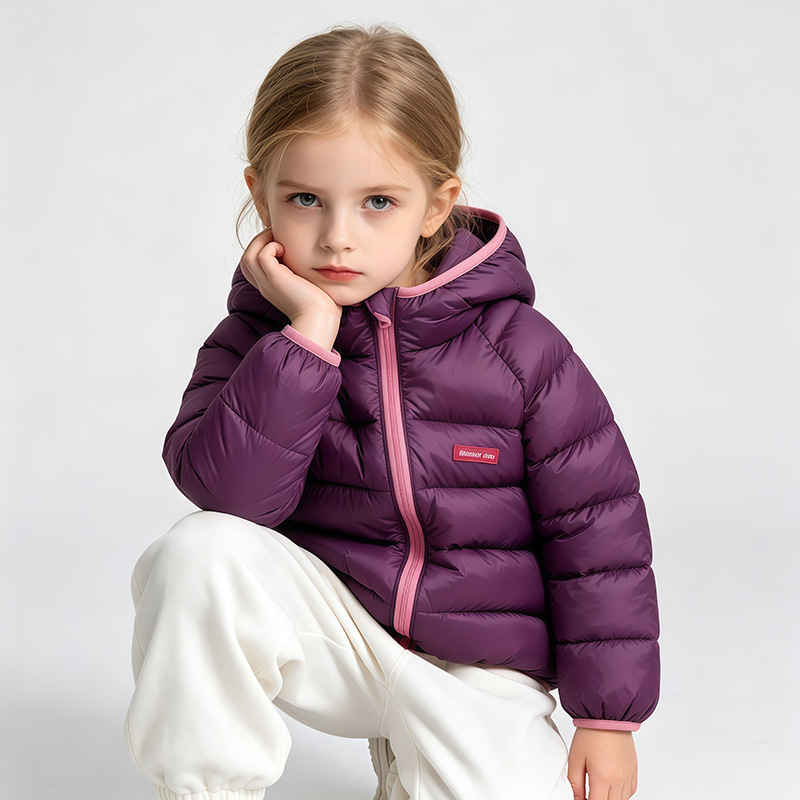 新しいコートフード付き子供男の子女の子ジャケットコート綿入り - Baby Clothing Zipper のレビューと価格