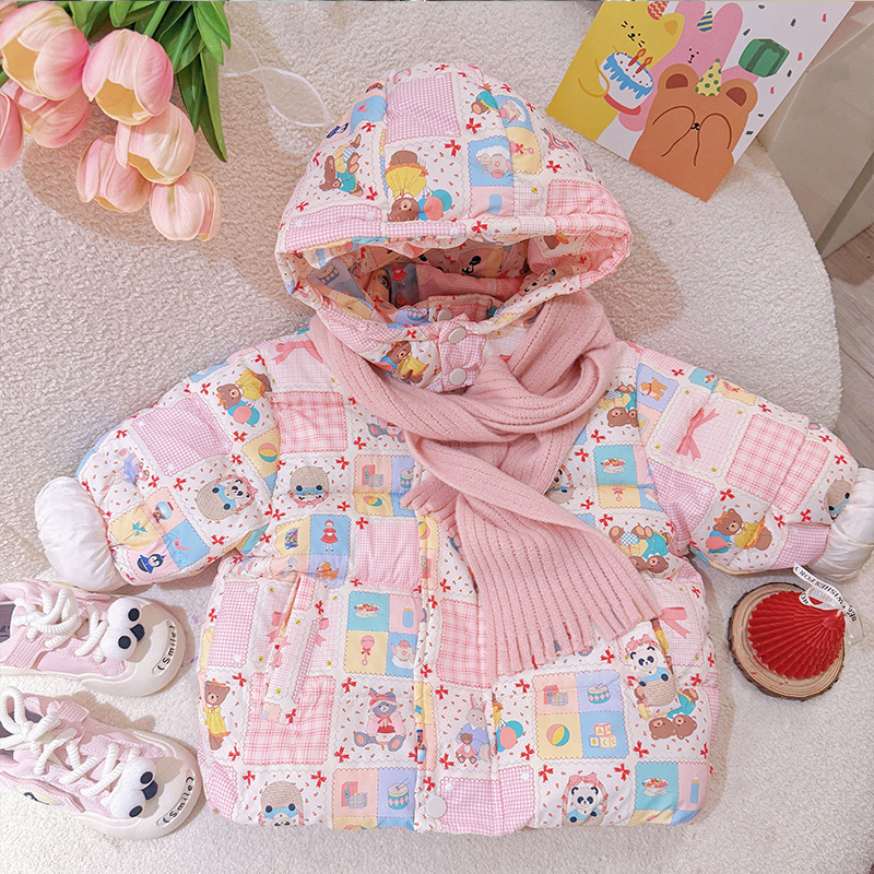 新しい子供用ジャケット、コットン製衣料、花柄のファッショナブ - Baby Clothing Zipper のレビューと価格