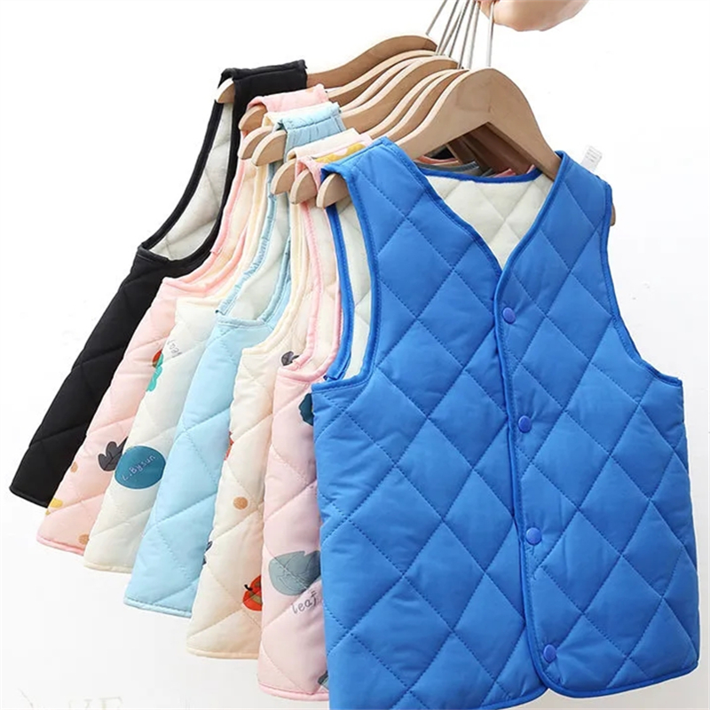 甘いプリントチョッキ子供服 V ネックベスト無地ベビー秋冬コ - Baby Clothing Quality のレビューと価格