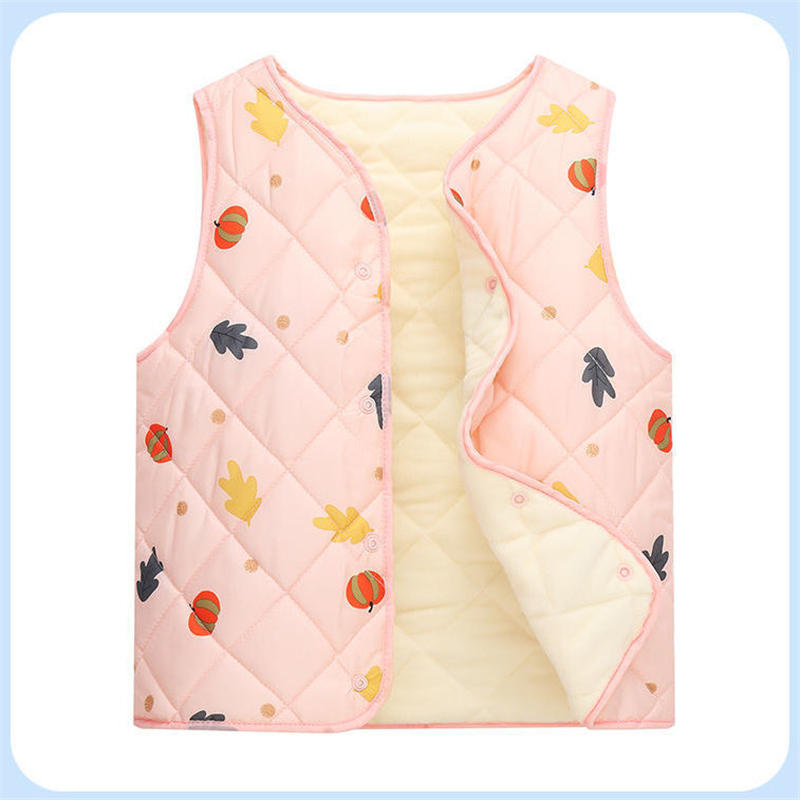 甘いプリントチョッキ子供服 V ネックベスト無地ベビー秋冬コ - Baby Clothing Quality のレビューと価格