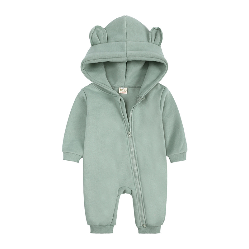 ベビージャンプスーツロンパース冬フード付き衣装パーカーワンピ - Baby Clothing Factory Shop のレビューと価格