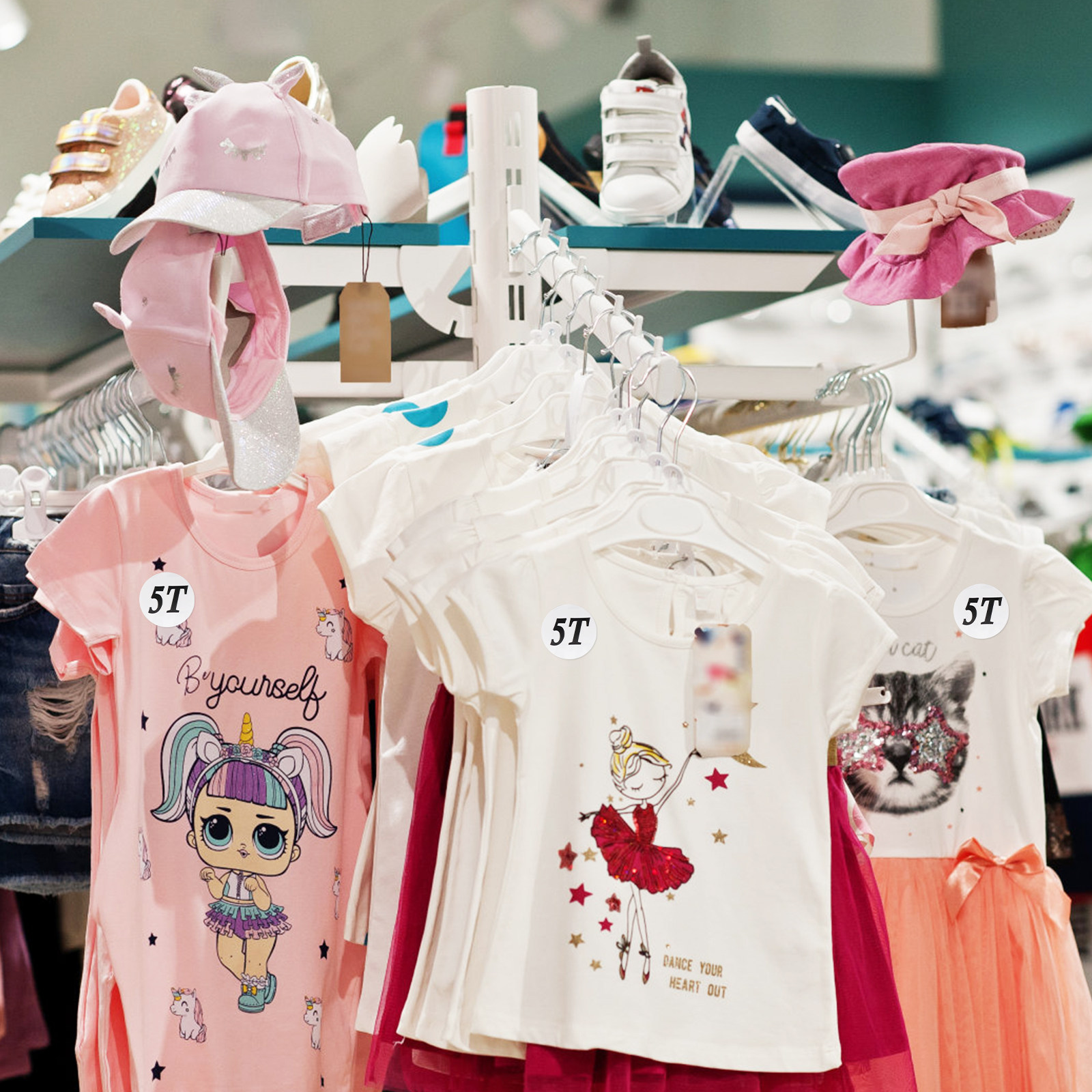 2 ロール衣類サイズステッカーラベルラウンド自己粘着サイズマ - Baby Clothing Factory Shop のレビューと価格