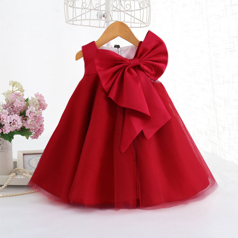 夏ビッグリボン女の赤ちゃんドレス 1st 誕生日パーティーウ - Baby Clothing Accessories のレビューと価格