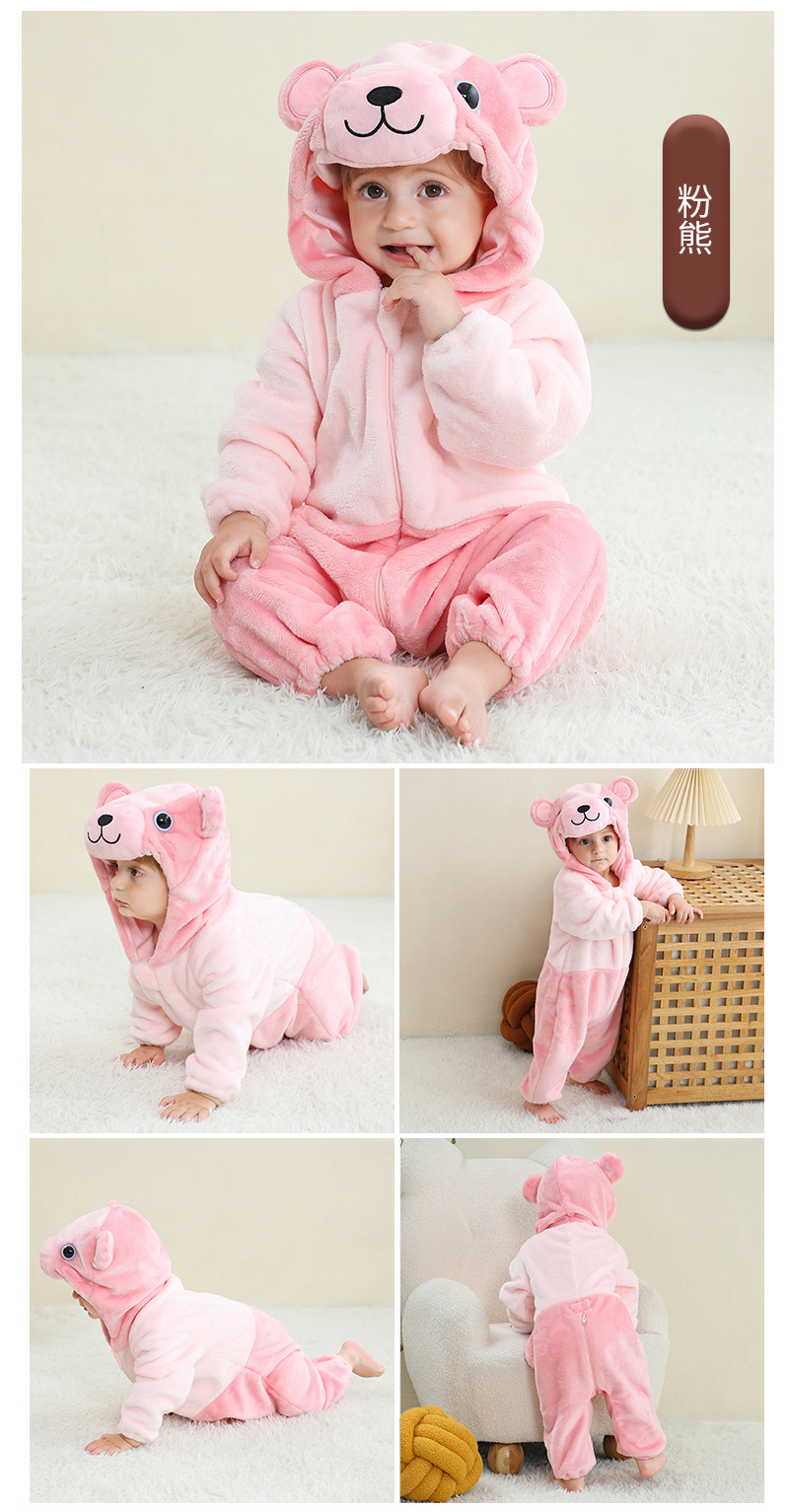 ベビーロンパース冬衣装フランネルフード付きジャンプスーツ子供 - Baby Clothing Factory Shop のレビューと価格