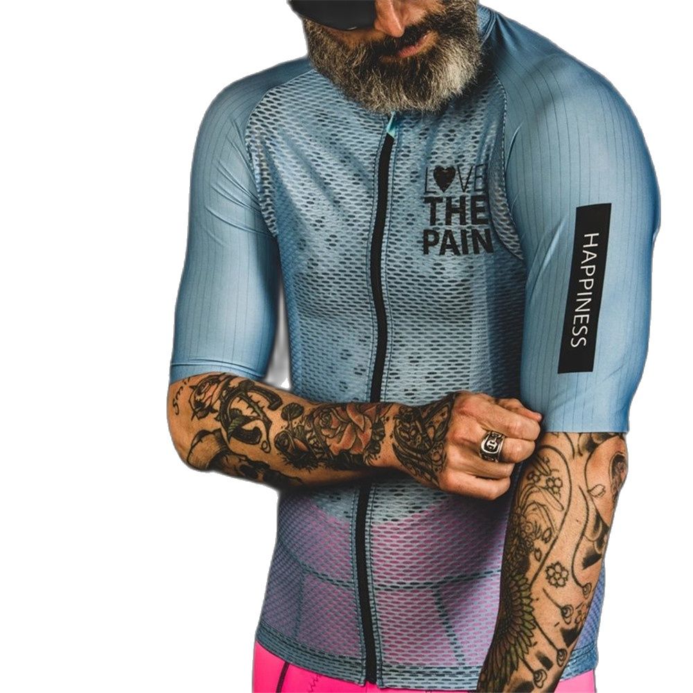 Love The Pain メンズ サイクリング ジャージ  - Baby Clothing Zipper のレビューと価格