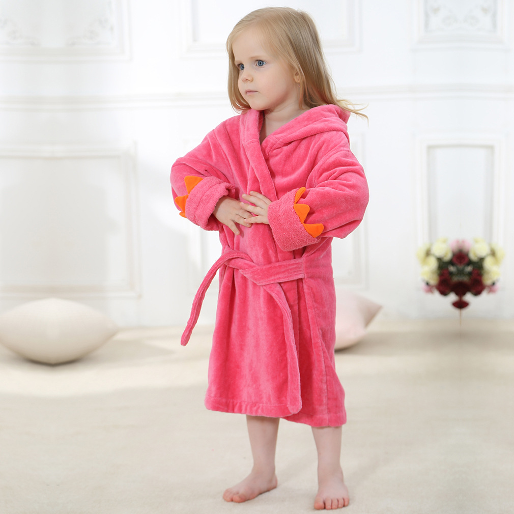 綿 100% 厚手の生地子供のバスローブフード付きドラゴン足 - Baby Clothing Factory Shop のレビューと価格