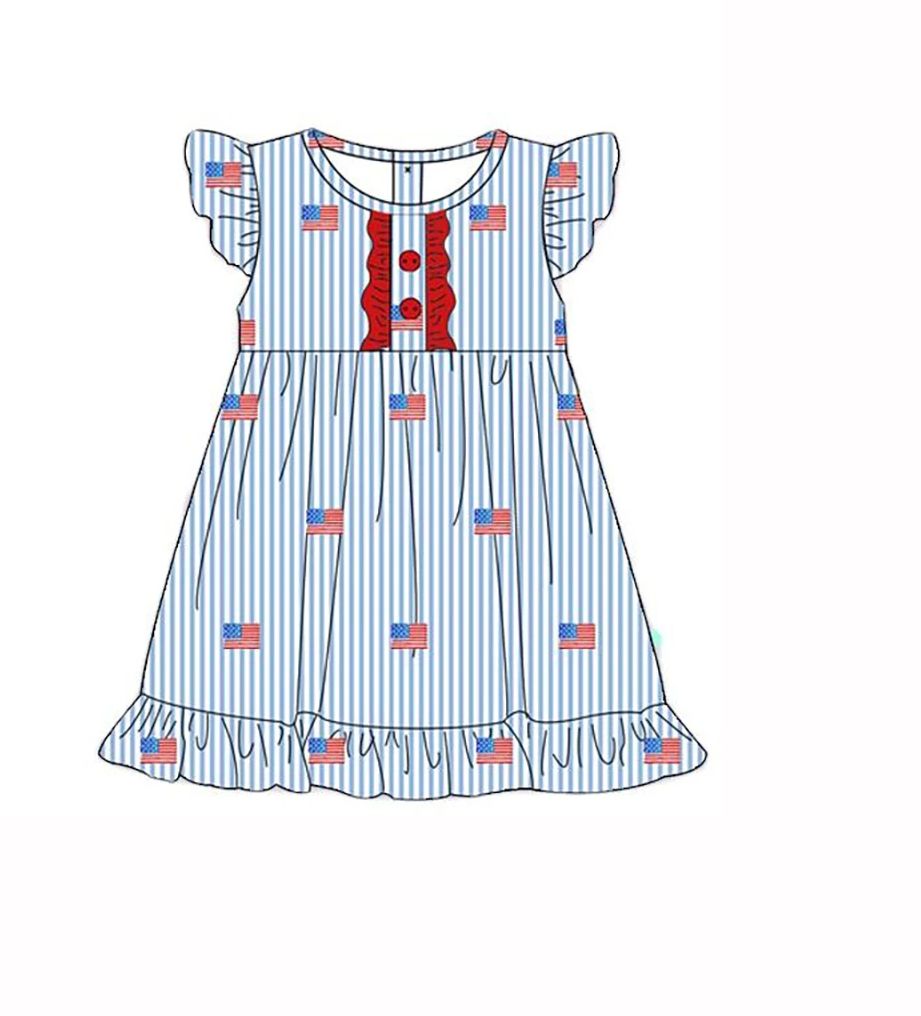 高品質の7月4日キッズ服プリントツーピースセット、米国旗柄の - Baby Clothing High Quality のレビューと価格