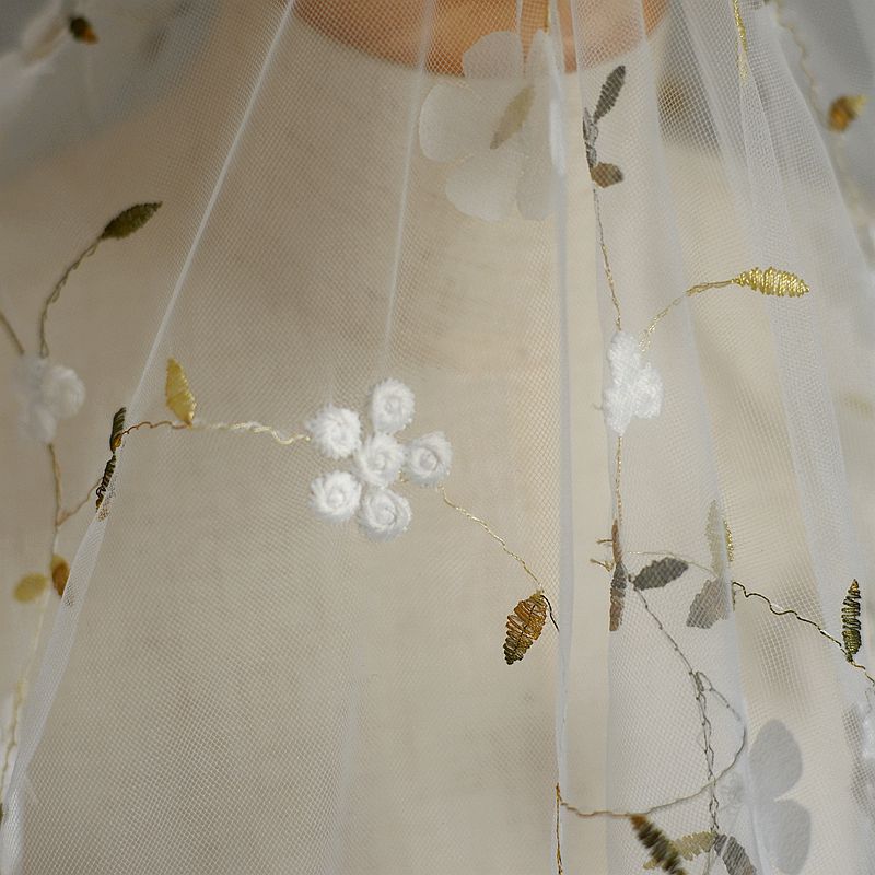 0.5m刺繍フラワーメッシュ生地刺繍3DフローラルレースDI - Baby Clothing Organic のレビューと価格