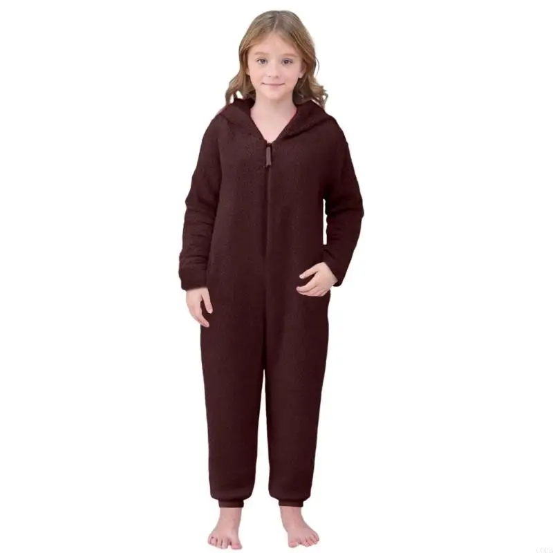 CORB フリースぬいぐるみ暖かいパジャマ家族女性男性子供ベ - Baby Clothing Zipper のレビューと価格