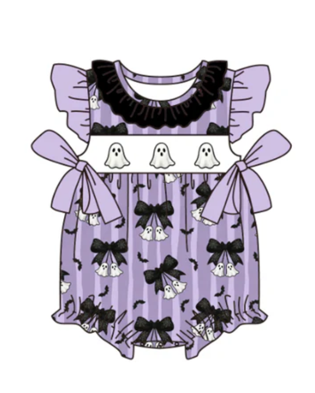 高品質のハロウィン子供服パープルゴーストバットプリント女の赤 - Baby Clothing High Quality のレビューと価格