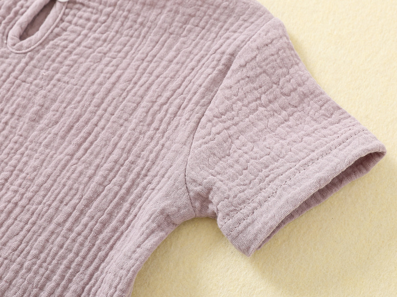 綿100%ガーゼベビーサマー2点セット トップス＆ショーツ  - Baby Clothing Factory Shop のレビューと価格